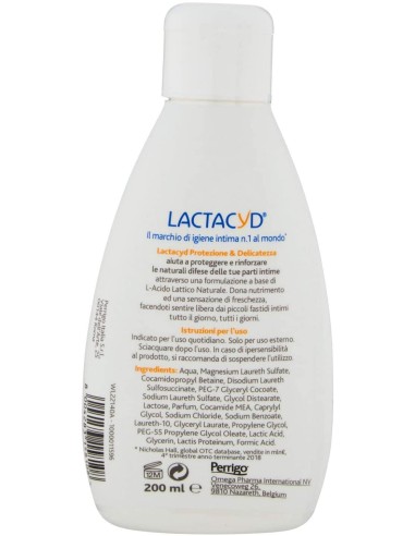 lactacyd detergente intimo - 200ml - protezione & delicatezza: tuttocasashop.live: igiene e cura della persona