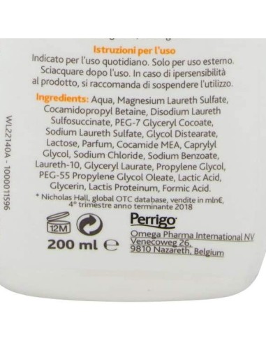 lactacyd detergente intimo - 200ml - protezione & delicatezza: tuttocasashop.live: igiene e cura della persona