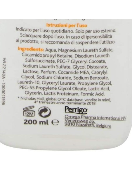 lactacyd detergente intimo - 200ml - protezione & delicatezza: tuttocasashop.live: igiene e cura della persona
