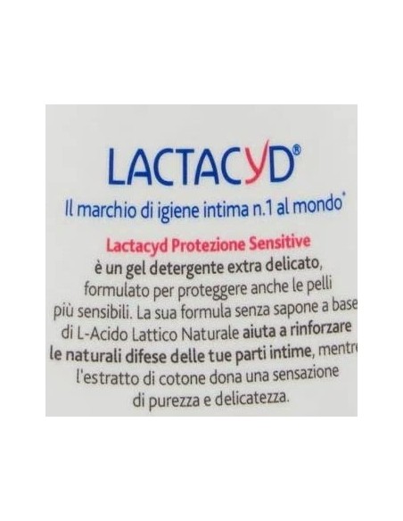 lactacyd detergente intimo - 200ml - protezione sensitive - pelli sensibili: tuttocasashop.live: igiene e cura della persona