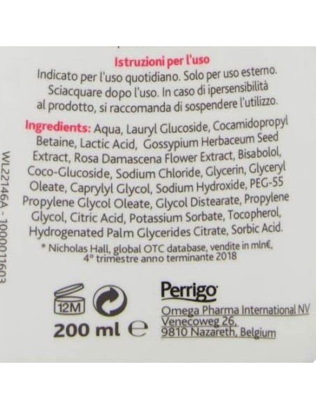 lactacyd detergente intimo - 200ml - protezione sensitive - pelli sensibili: tuttocasashop.live: igiene e cura della persona
