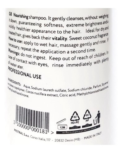 struktis shampoo professionale - 1 litro - cocco - nutriente secchi sfibrati: tuttocasashop.live: igiene e cura della persona