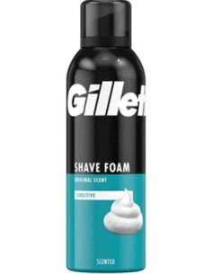 gillette schiuma da barba - 200ml - sensitive skin - pelli sensibili: tuttocasashop.live: igiene e cura della persona