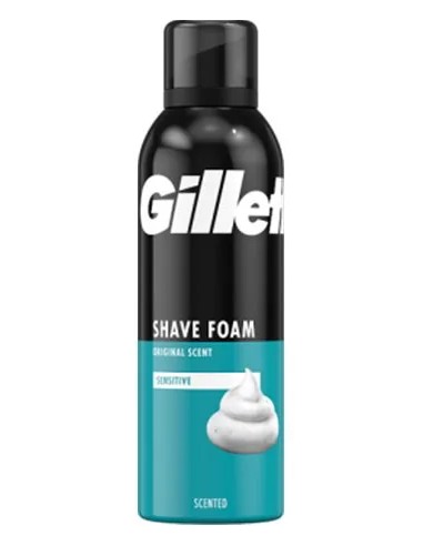 gillette schiuma da barba - 200ml - sensitive skin - pelli sensibili: tuttocasashop.live: igiene e cura della persona