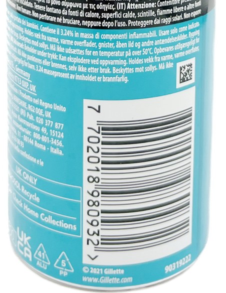 gillette schiuma da barba - 200ml - sensitive skin - pelli sensibili: tuttocasashop.live: igiene e cura della persona