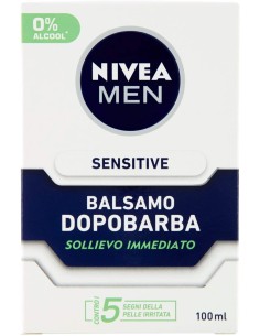 nivea for men after shave sensitive - 100ml - balsamo dopobarba senza alcool: tuttocasashop.live: igiene e cura della persona