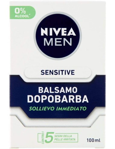 nivea for men after shave sensitive - 100ml - balsamo dopobarba senza alcool: tuttocasashop.live: igiene e cura della persona