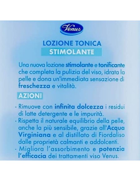 venus lozione tonica viso - 200ml - stimolante - stimola rinfresca illumina: tuttocasashop.live: igiene e cura della persona