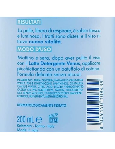 venus lozione tonica viso - 200ml - stimolante - stimola rinfresca illumina: tuttocasashop.live: igiene e cura della persona