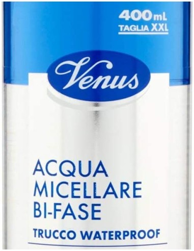 venus acqua micellare 400ml - bi-fase - trucco whaterproof viso occhi labbra: tuttocasashop.live: igiene e cura della persona