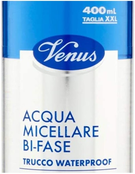 venus acqua micellare 400ml - bi-fase - trucco whaterproof viso occhi labbra: tuttocasashop.live: igiene e cura della persona