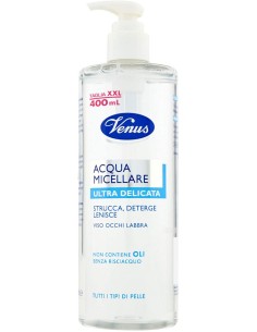 venus acqua micellare 400ml - ultra delicata - struccante viso occhi labbra: tuttocasashop.live: igiene e cura della persona