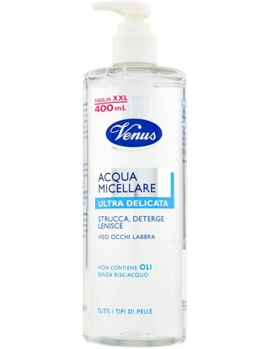 venus acqua micellare 400ml - ultra delicata - struccante viso occhi labbra: tuttocasashop.live: igiene e cura della persona