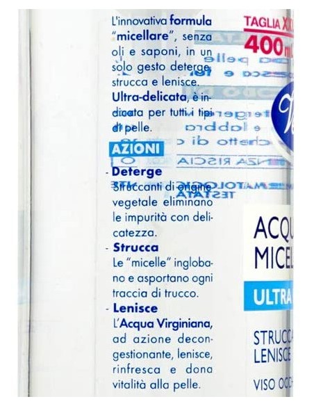 venus acqua micellare 400ml - ultra delicata - struccante viso occhi labbra: tuttocasashop.live: igiene e cura della persona