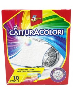 super five 5 - il cattura colori - 10 foglietti acchiappa colore - lavatrice: tuttocasashop.live: prodotti per bucato e tessuti
