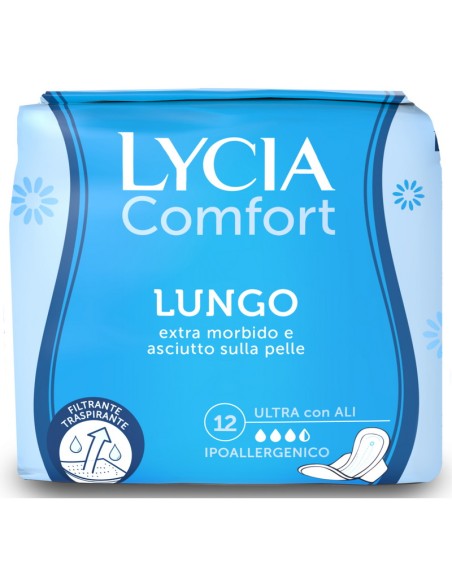 lycia assorbenti ultra maxi comfort - 12 pezzi - lungo con ali: tuttocasashop.live: igiene e cura della persona