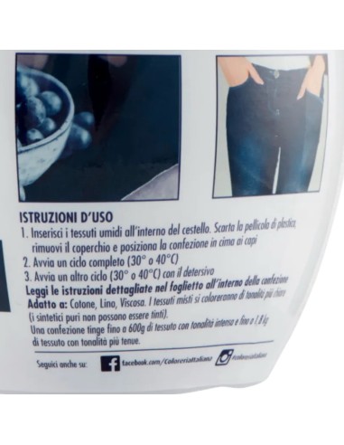 coloreria italiana colorante per tessuti - blue jeans: tuttocasashop.live: prodotti per bucato e tessuti