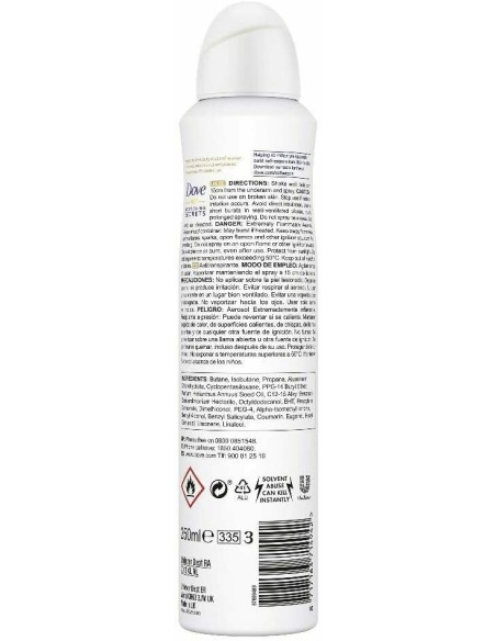 dove deodorante spray formato xl 250ml - nourishing secret - cocco: tuttocasashop.live: igiene e cura della persona
