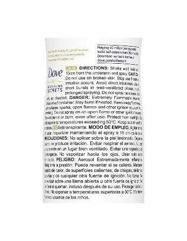 dove deodorante spray formato xl 250ml - nourishing secret - cocco: tuttocasashop.live: igiene e cura della persona