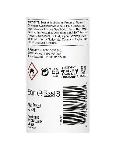 dove deodorante spray formato xl 250ml - nourishing secret - cocco: tuttocasashop.live: igiene e cura della persona