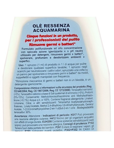 ole' oies ressenza deodorante multiuso igienizzante 750ml - acquamarina: tuttocasashop.live: pulizia e cura della casa
