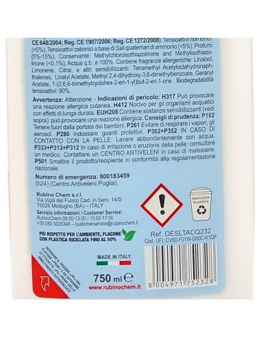 ole' oies ressenza deodorante multiuso igienizzante 750ml - acquamarina: tuttocasashop.live: pulizia e cura della casa