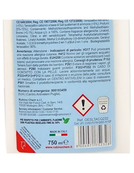 ole' oies ressenza deodorante multiuso igienizzante 750ml - acquamarina: tuttocasashop.live: pulizia e cura della casa