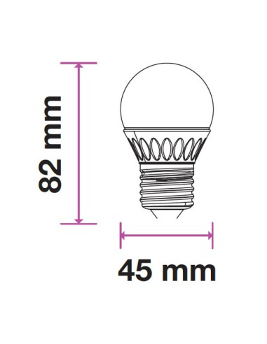 v-tac lampadina a led - sfera - e27 4w 6400k - luce fredda: tuttocasashop.live: altro - bazar