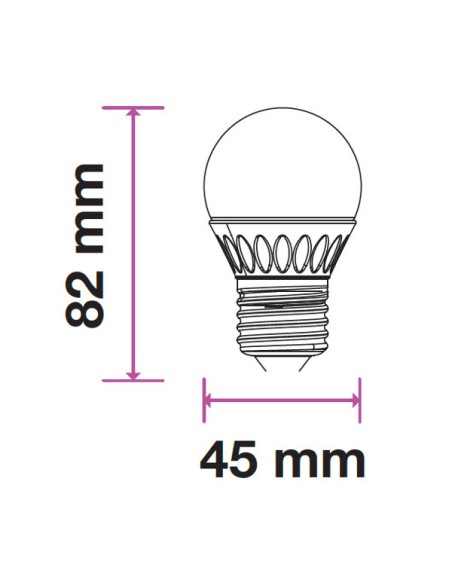 v-tac lampadina a led - sfera - e27 4w 6400k - luce fredda: tuttocasashop.live: altro - bazar