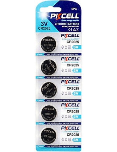 pkcell pile bottone lithio cr2025 3v lithium button cell - 5 pezzi: tuttocasashop.live: altro - bazar