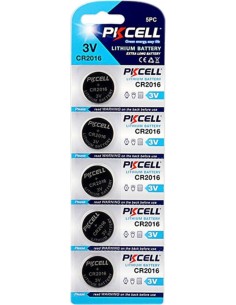 pkcell pile bottone lithio cr2016 3v lithium button cell - 5 pezzi: tuttocasashop.live: altro - bazar
