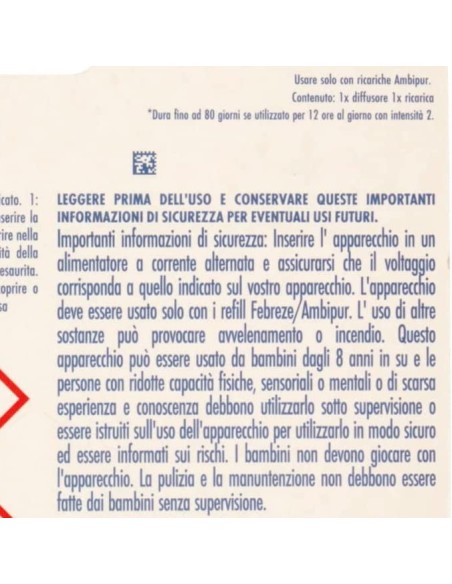 ambipur deodorante ambienti elettrico - 20ml 80 giorni - capri: tuttocasashop.live: pulizia e cura della casa