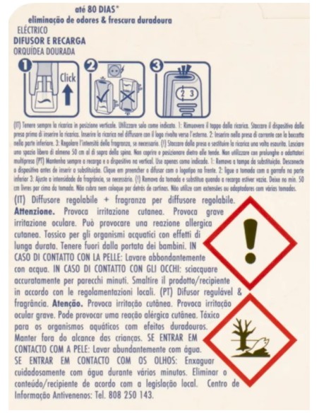 ambipur deodorante ambienti elettrico - 20ml 80 giorni - vaniglia: tuttocasashop.live: pulizia e cura della casa