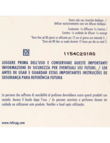 ambipur deodorante ambienti elettrico - 20ml 80 giorni - vaniglia: tuttocasashop.live: pulizia e cura della casa