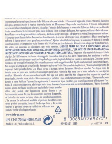 ambipur deodorante ambienti elettrico - 20ml 80 giorni - ricarica - capri: tuttocasashop.live: pulizia e cura della casa