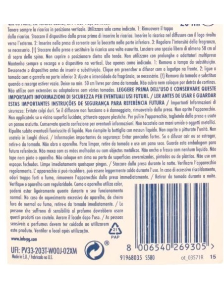 ambipur deodorante ambienti elettrico - 20ml 80 giorni - ricarica - cotone: tuttocasashop.live: pulizia e cura della casa