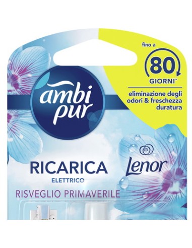 ambipur deodorante ambienti elettrico - 20ml 80 giorni ricarica - primavera: tuttocasashop.live: pulizia e cura della casa