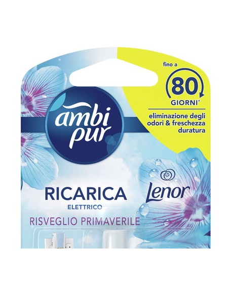 ambipur deodorante ambienti elettrico - 20ml 80 giorni ricarica - primavera: tuttocasashop.live: pulizia e cura della casa
