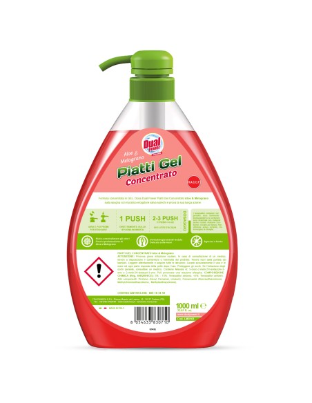 dual power detersivo per piatti e stoviglie con erogatore 1l aloe melograno: tuttocasashop.live: pulizia e cura della casa