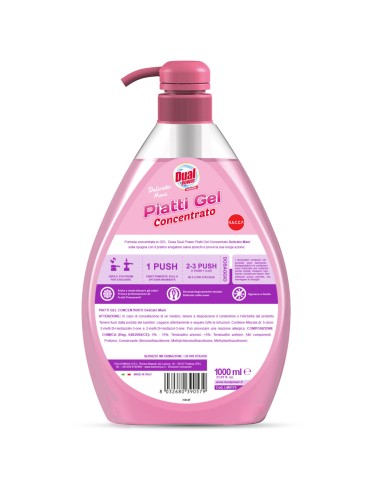 dual power detersivo per piatti e stoviglie con erogatore - 1l - delicato: tuttocasashop.live: pulizia e cura della casa