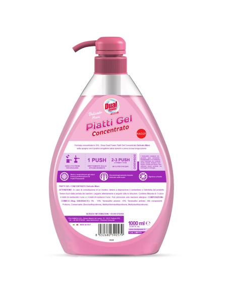 dual power detersivo per piatti e stoviglie con erogatore - 1l - delicato: tuttocasashop.live: pulizia e cura della casa
