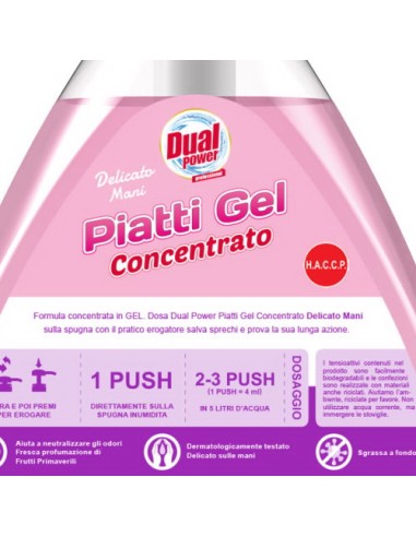 dual power detersivo per piatti e stoviglie con erogatore - 1l - delicato: tuttocasashop.live: pulizia e cura della casa