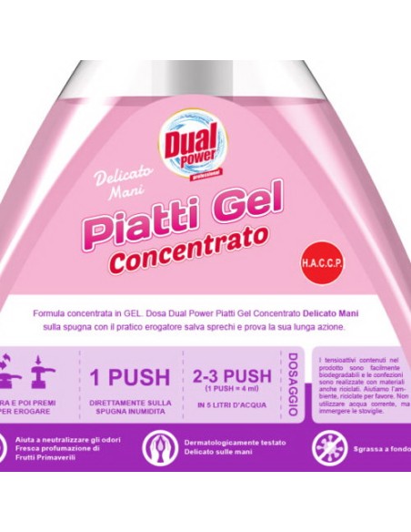 dual power detersivo per piatti e stoviglie con erogatore - 1l - delicato: tuttocasashop.live: pulizia e cura della casa