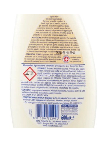 chanteclair sgrassatore universale spray 600ml - lavanda: tuttocasashop.live: pulizia e cura della casa