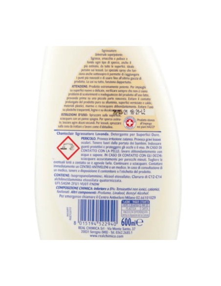 chanteclair sgrassatore universale spray 600ml - lavanda: tuttocasashop.live: pulizia e cura della casa