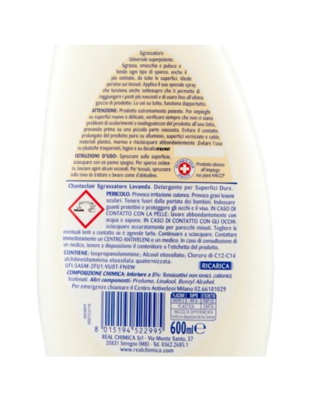 chanteclair sgrassatore universale spray 600ml - ricarica - lavanda: tuttocasashop.live: pulizia e cura della casa