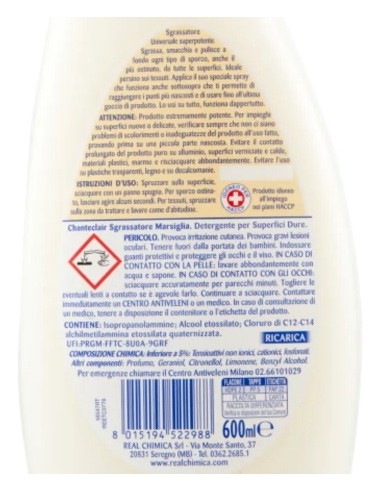 chanteclair sgrassatore universale spray 600ml - ricarica - marsiglia: tuttocasashop.live: pulizia e cura della casa
