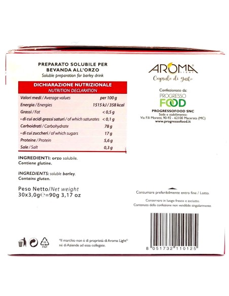 aroma light 30 capsule di gusto - orzo - compatibile nespresso: tuttocasashop.live: altro - bazar
