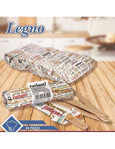 fatigati palette per caffe' in legno - 50 pezzi - imbustate singolarmente: tuttocasashop.live: altro - bazar