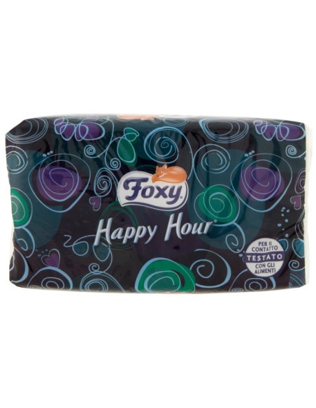 foxy happy hour tovaglioli doppiovelo 33x33cm - 50 pezzi - decori assortiti: tuttocasashop.live: carta & monouso